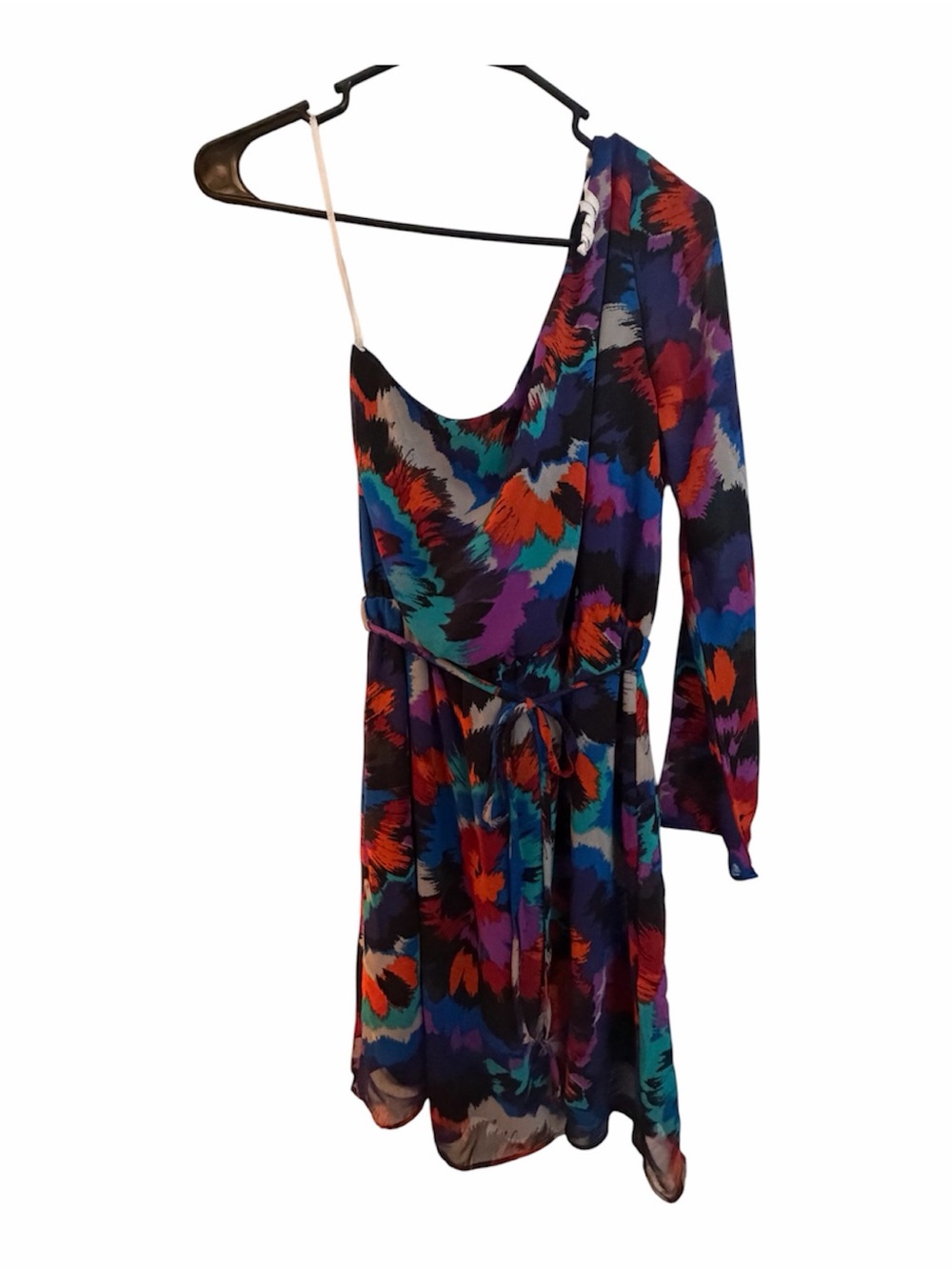 fab'rik One-Shoulder Dress in Multicolor Floral Print